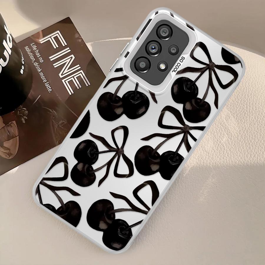 Phone Cover Case for Samsung Galaxy A13 A12 A25 A73 A23 A71 A32 A36 A14 A56 A72 A16 A34 A17 A52 A54 Stylish Cherry Pattern