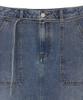 Lee Midi Denim Belt Skirt Indigo Medium