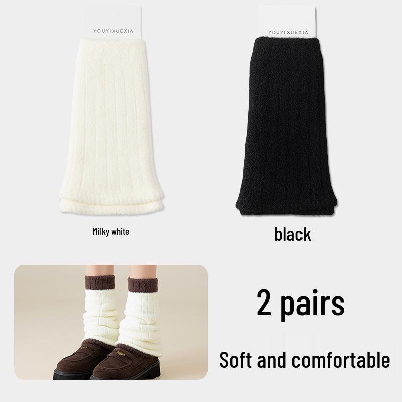 Women's Autumn & Winter Wool Leg Warmers - Slimming Japanese Style Y2K Calf Socks, Cold-Proof & Versatile