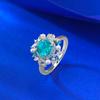 One-Carat Paraiba Blue Jacaranda Pearl Ring Light Luxury