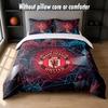 Manchester United Diseño Juego de Cama Ropa de Cama 1 Funda Nórdica + 2 Fundas de Almohada Suave Transpirable Ropa de Cama para el Hogar