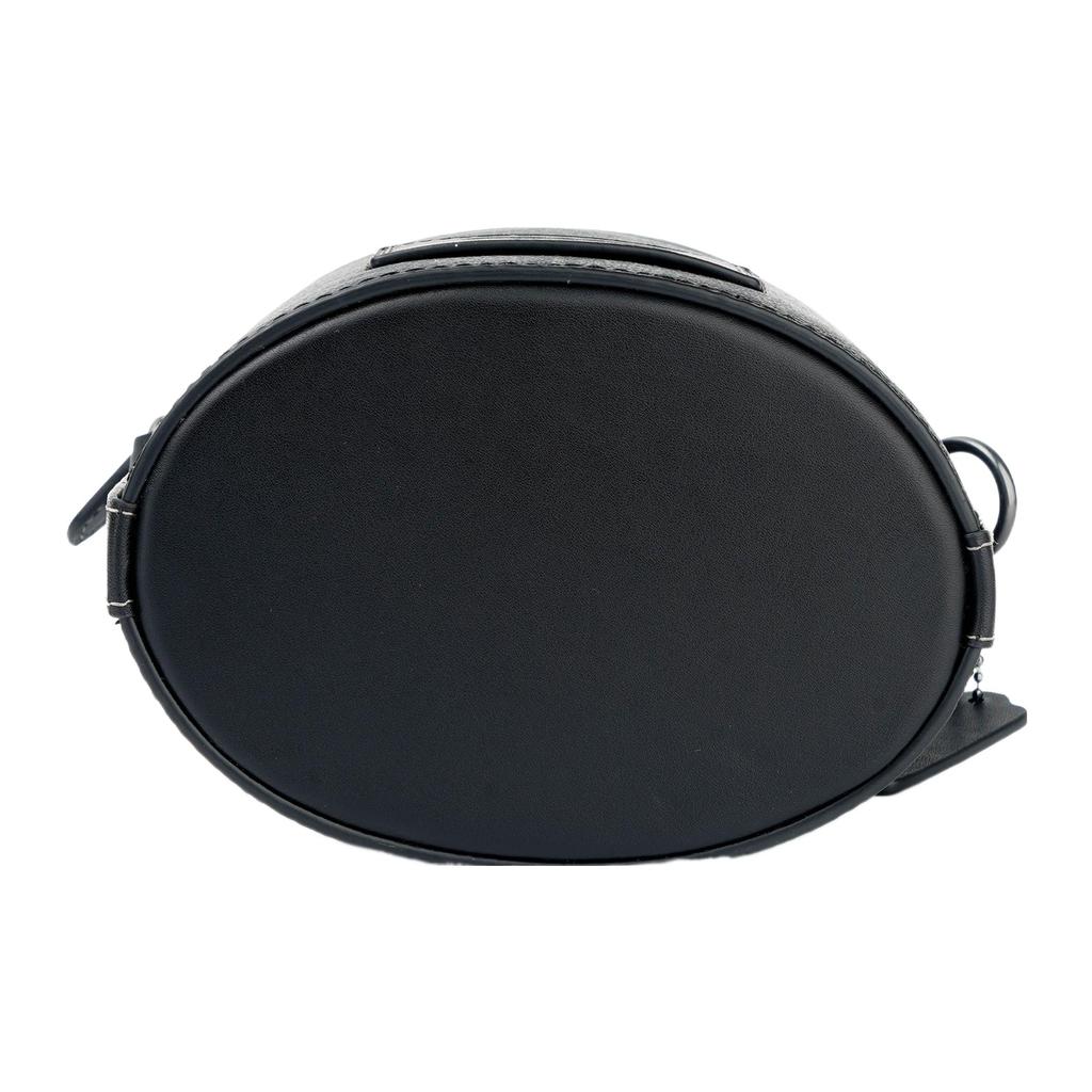 New COACH Barrel Cow Leather Patchwork With Artificial Leather Shoulder Bag Crossbody Bag Small Size Men's Black C9843-QBO4G