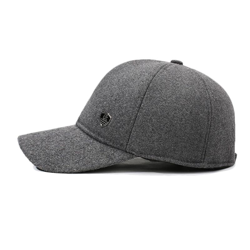 Warm Ear Protection Baseball Cap Middle-Aged Men's Winter Velvet Cap Dad Grandpa Outdoor Cold-Proof Cotton Cap