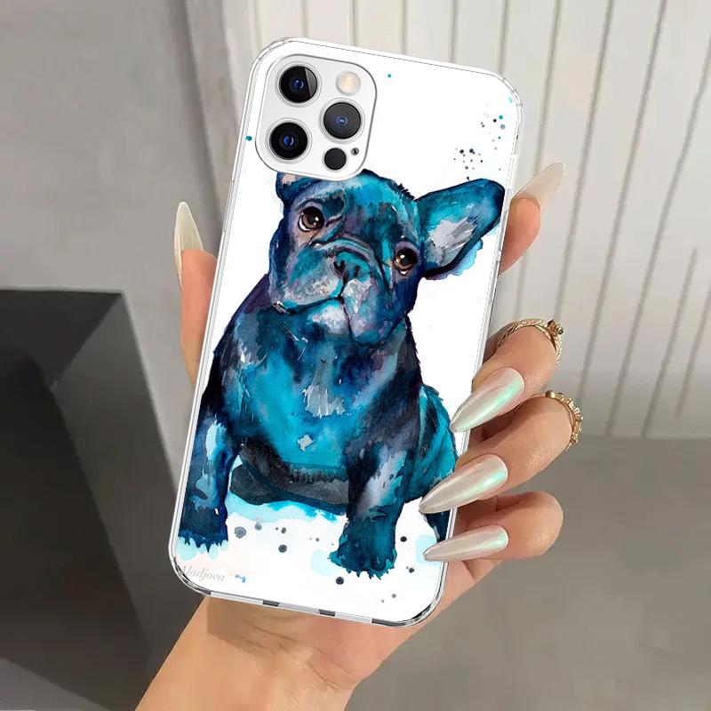 French Bulldog Dog Pug Phone Case for Iphone 17 Air 16 15 Plus 14 13 Mini 12 11 Pro Max 16E 7 8 SE 2020 Soft Funda Print Shell 1