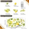 Tj021 Hand-Painted Lines Lemon Leaves Bronzing Wall Sticker Decoration Children'S Room Bedroom Background Self-Adhesive Wall Sticker