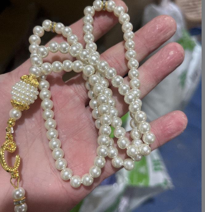 99 Perlen Glas Imitation Perle Quaste TASBIH Gebetsperlen - Nahöstliches Design