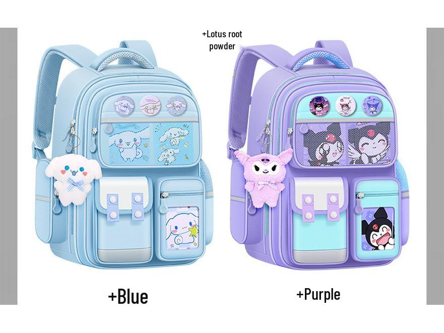Large Capacity Cute Melody Schoolbag for Primary Students, Girls & Boys, Grades 1-6