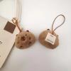 Chaveiro de Pelúcia Kawaii Capivara Etiqueta Anti-perda Porta-Chaves Para Criança Pingente Decorativo de Mochila de Jardim de Infância