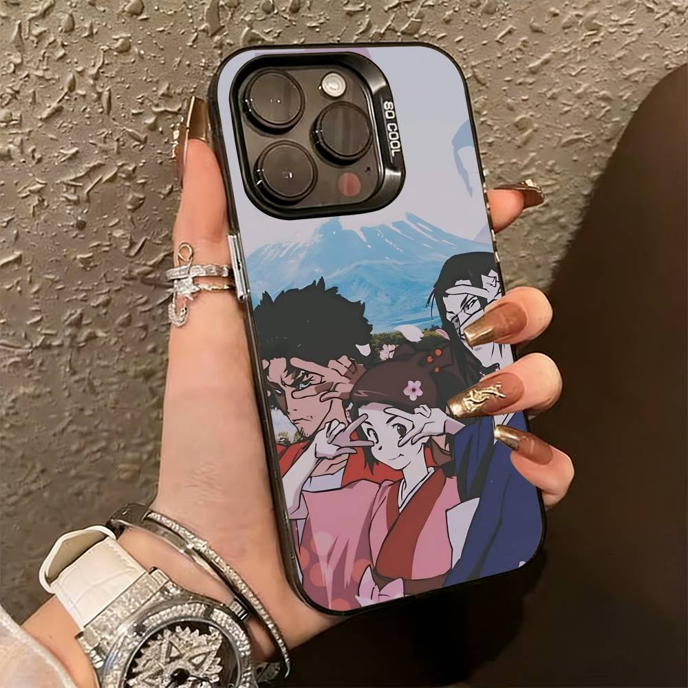 

S-Samurai Champloo Anime Phone Case For iPhone 17,16,15,14,13,12,11 Plus,Pro Max,XS,Colorful Silver Phone case Funda Cover iPhone17PRO