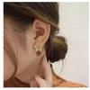 Retro Simple Brown Flower Korea Stud Earrings for Women Girls Cute Charm Wedding Bride Party Jewelry Accessories Friendship Gift