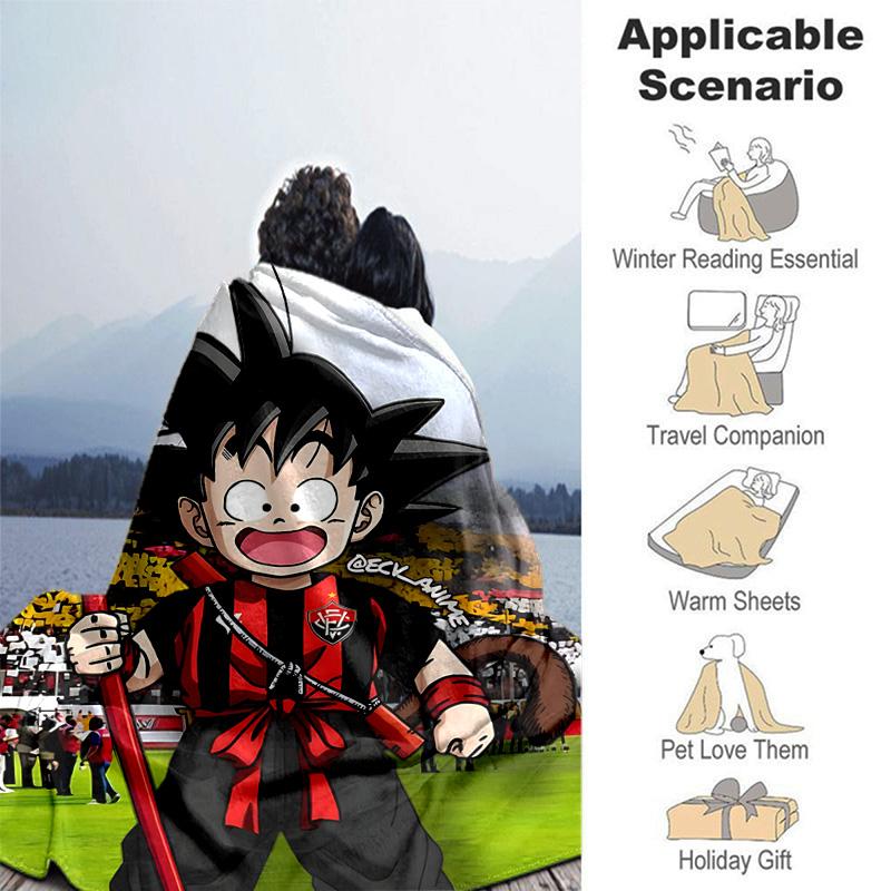1pc Dragon Ball Fusion Flannel Blanket Soft Warm Throw Blanket for Bedroom Living Room Bed Travel Camping Picnic Gift. MT7150171