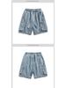 Men's Trendy Loose-Fit Ripped Denim Shorts with Big Pockets - Versatile Straight Leg Summer Casual Workwear.