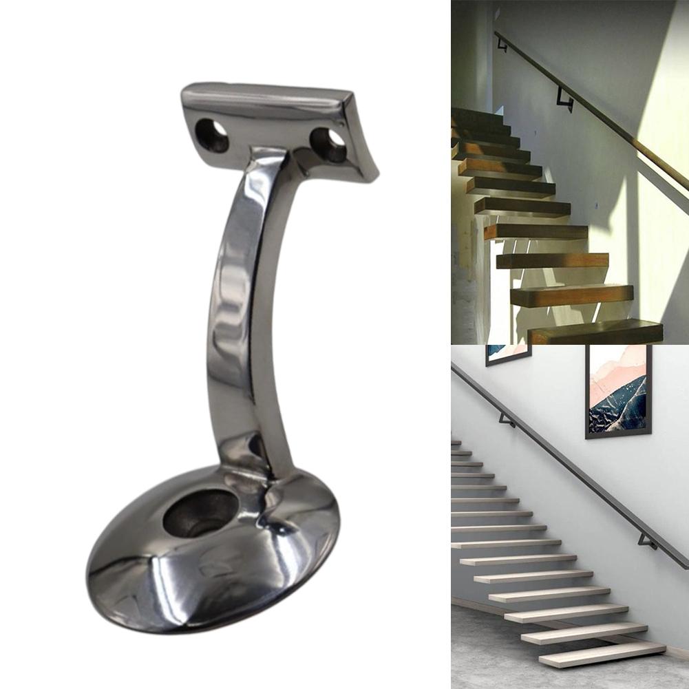 Heavy Duty Stainless Steel Handrail Brackets for Stairs with Easy Installation and Long Lasting Support Indoors and Outdoors