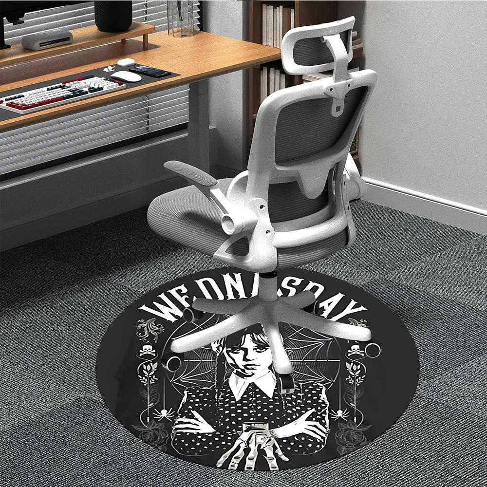 

1pc Wednesday AddamsChair Carpet for Office, Non-slip, Soft and Durable Office Rug for Interior Decoration, Perfect for Office yy250925203 80cm by 80cm