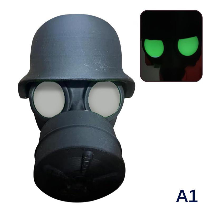 

Светящаяся крышка фаркопа со стальным шлемом и противогазом, светящаяся в темноте, напечатанная на 3D-принтере, крышка шара фаркопа, заглушка от пыли
