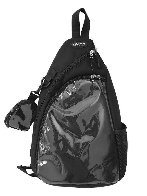 Nylon Girl Waist Bag With Clear Layer For Outdoor Sports And Casual Use