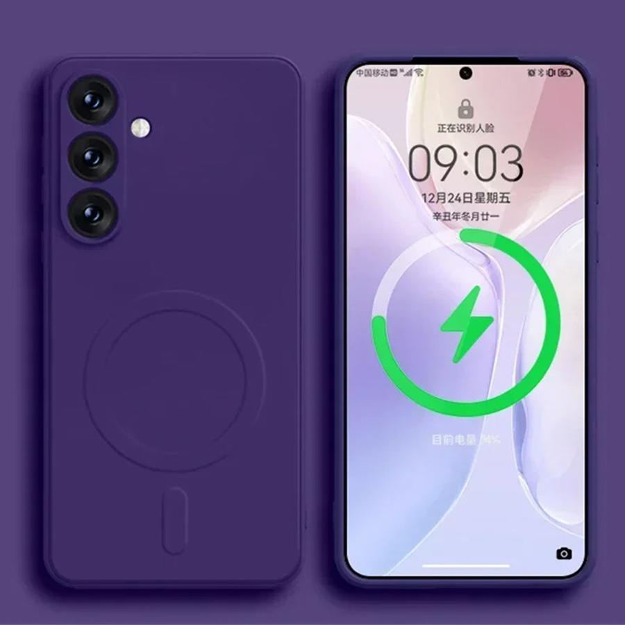 For Magsafe Liquid Silicone Magnetic Wireless Charge Case For Samsung Galaxy S26 S25 S24 Ultra S23 S22 S21 A55 A15 A35 A05 Cover