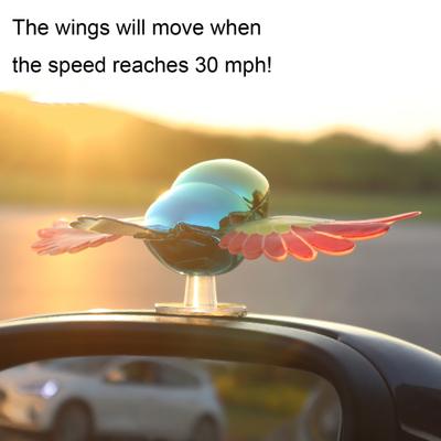 קישוט לרכב ציפור מעופפת דגם בלעדי לאופנוע כנפיים מתנפנפות תנועה קישוט לדשבורד אביזר רכב יצירתי