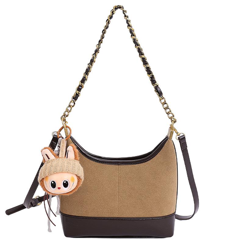 Korean Version of Retro Underarm Bag Women's 2025 Winter New Fashion Shoulder Bag Casual Chain Messenger Bag Tide