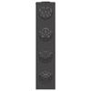 Solar LED Path Light 2 Pcs Black Cold Rolled Steel