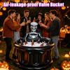 Aufblasbarer Totenkopf-Eiskübel, Halloween-Party-Getränkebecken, Skelett-Bierkühler zur Dekoration, Getränkeaufbewahrung für Outdoor-Treffen