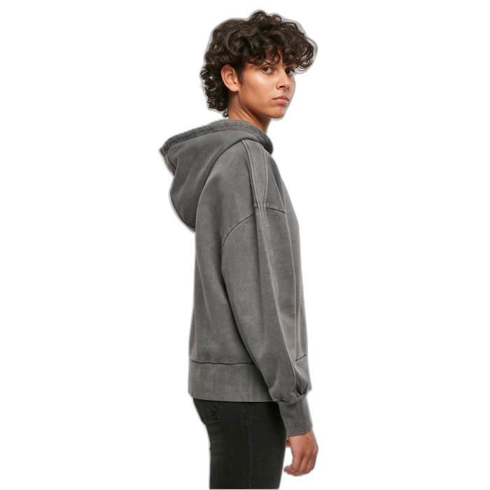 Sweatshirt à capuche femme Urban Classics Heavy Terry Garment Dye - noir - L