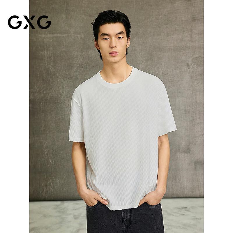 GXG Men s Jacquard Knit Round Neck T-Shirt 165S