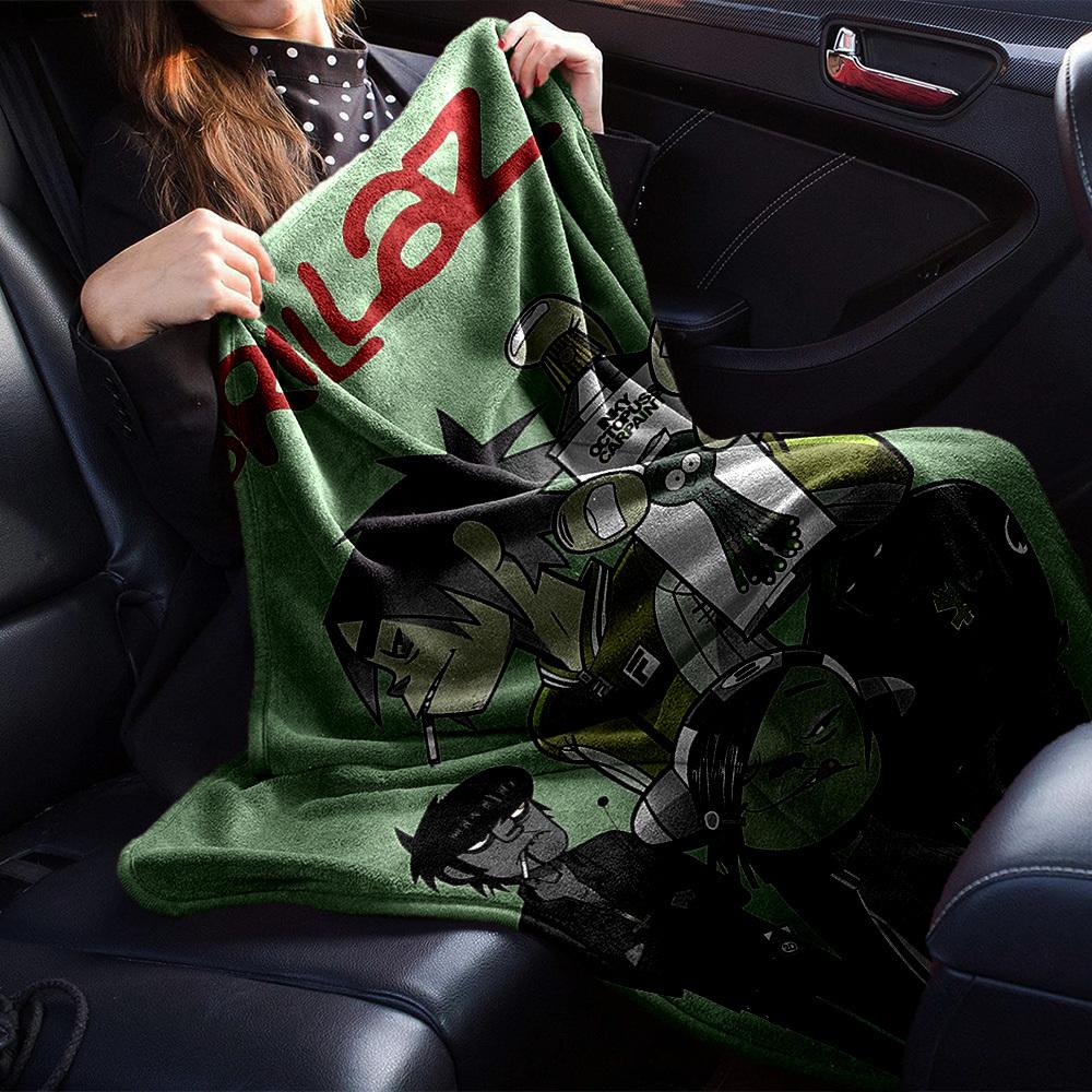 1pc Gorillaz Ink Throw Blanket Soft Flannel, Cozy All Season Polyester Perfect for Home, Office