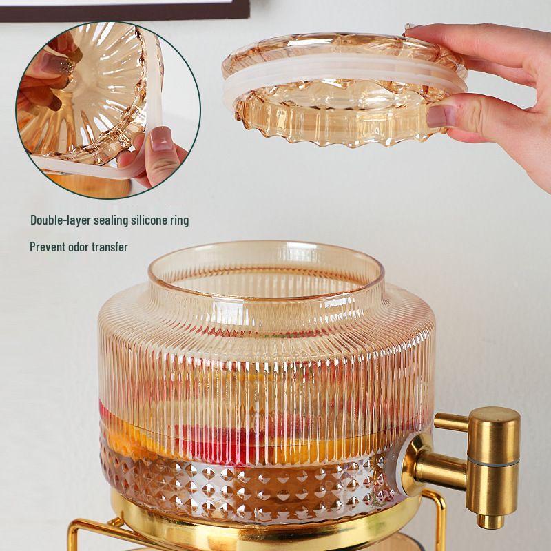 Glas-Getränkespender für den Kühlschrank mit großem Fassungsvermögen