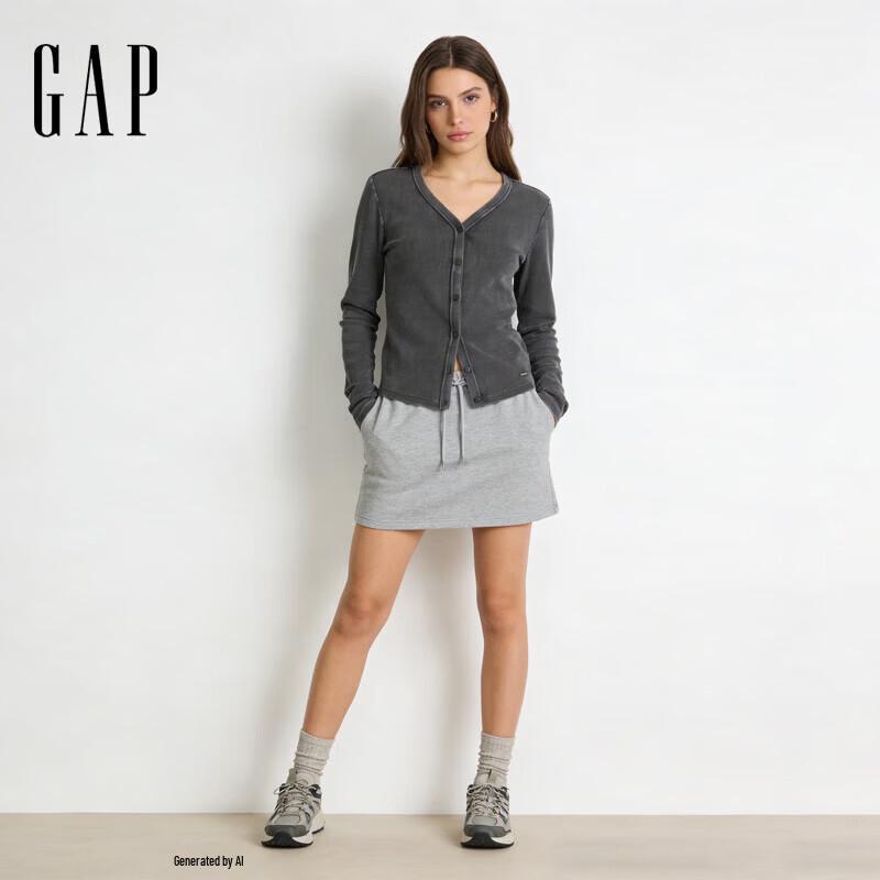 

GAP Женский топ весенний 2026 года, винтажный, с v-образным вырезом, в рубчик M (165/88A)