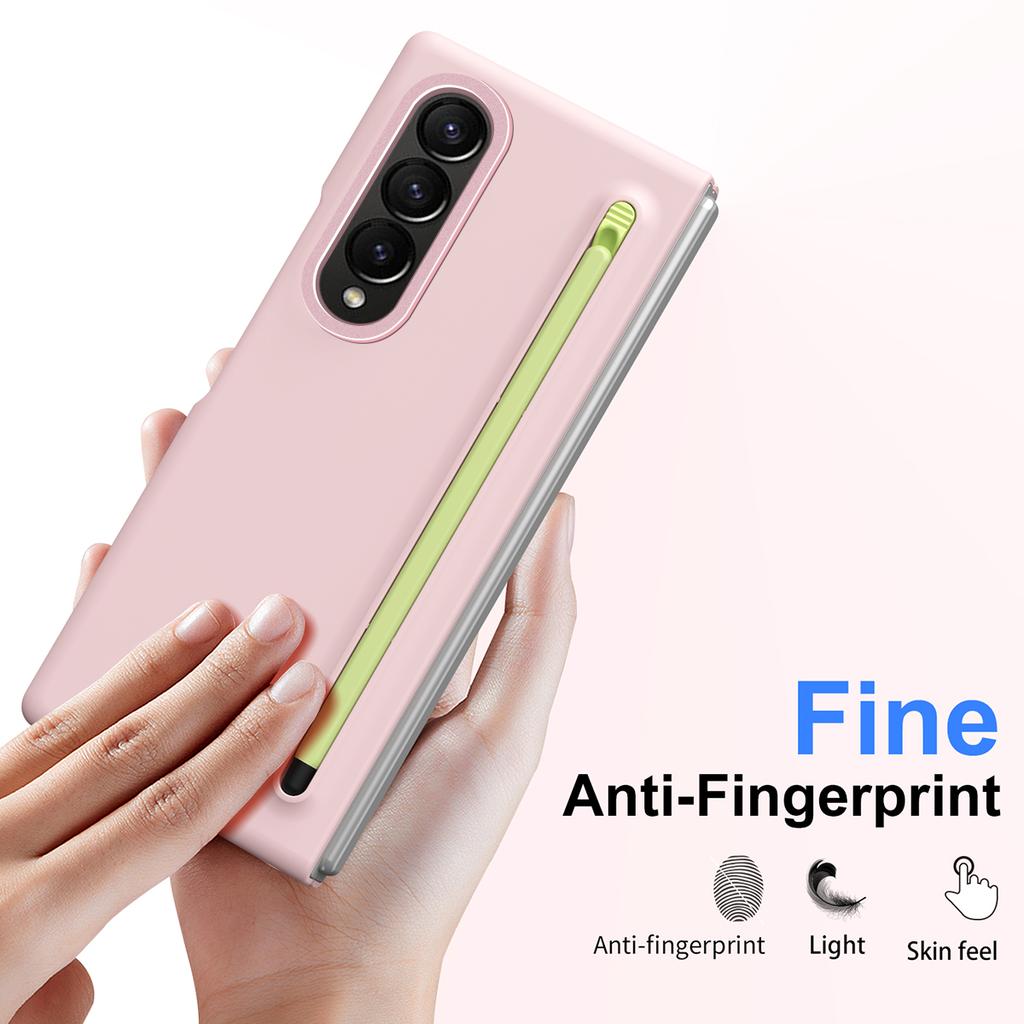 For Samsung Galaxy Z Fold4 5G Case Hard PC Phone Cover with Tempered Glass Film and Stylus