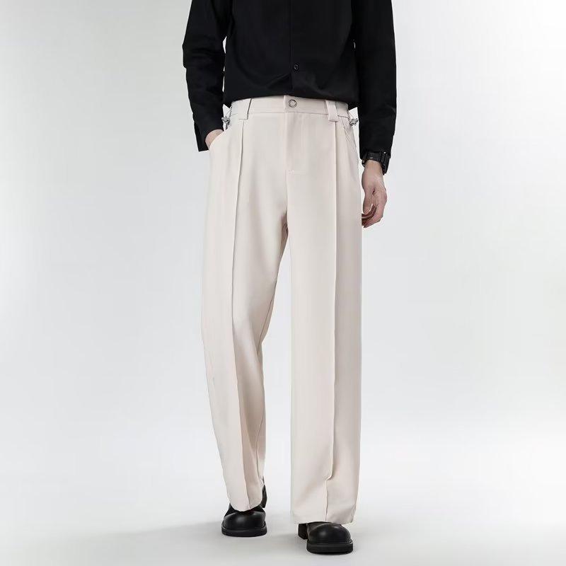 Light and Mature Pants Men's Autumn New Trend Loose Straight Trousers Men's Fashion Temperament High-end Casual Pants