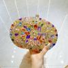 Clutch Retrò Europeo e Americano con Diamanti Pieni: Elegante Borsa da Principessa per Bar, Festa KTV o Cena.