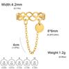 Teamer Infinity Rings with Zircon Pendant Tassel Chain Women Stainless Steel Geometric Rings Couple Jewelry Gift Wholesale
