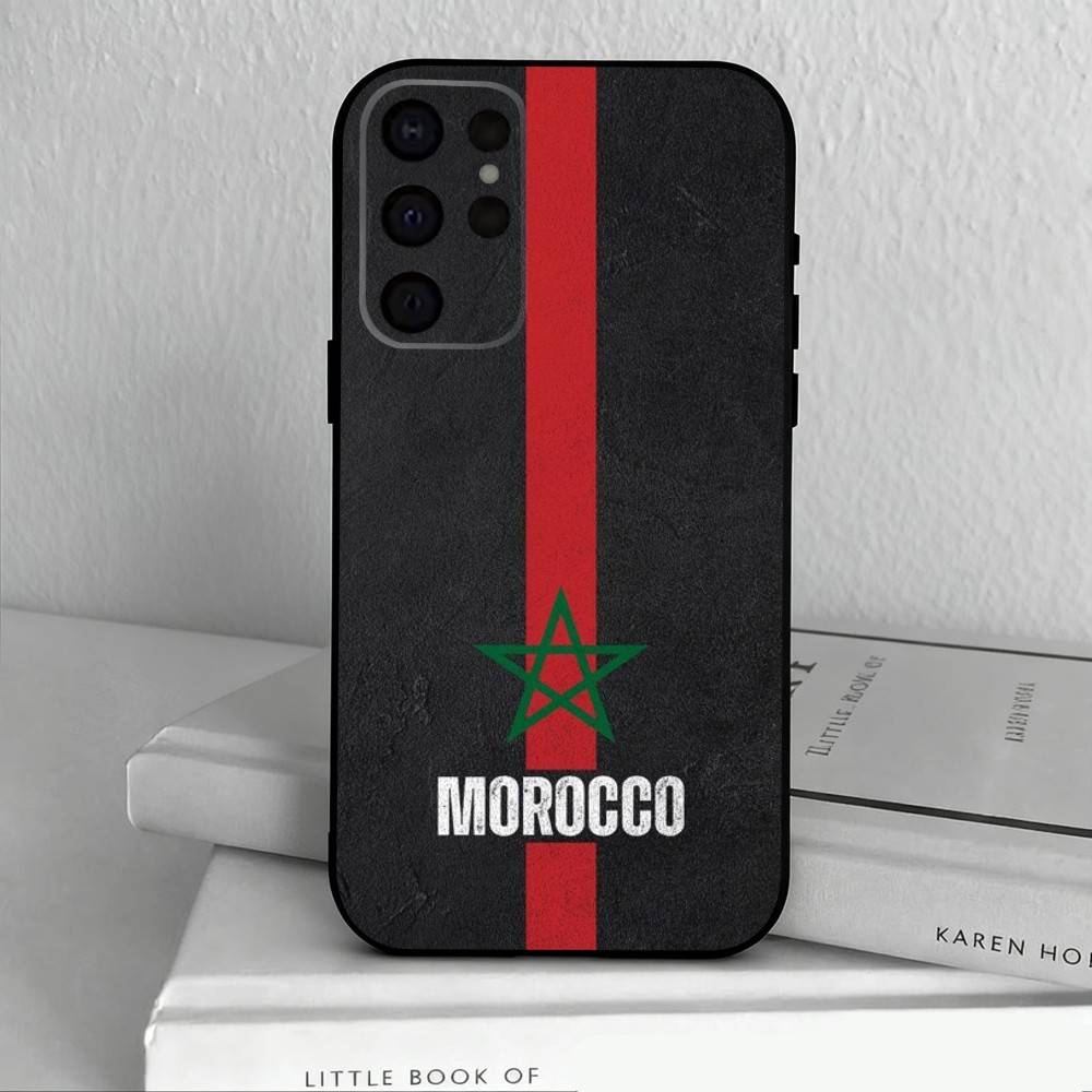 M-Marokko F-Flagge Handyhülle Für Samsung S25,S24,S21,S22,S23,S30,Ultra,S20,Plus,Andere Weiche Schwarze Hülle