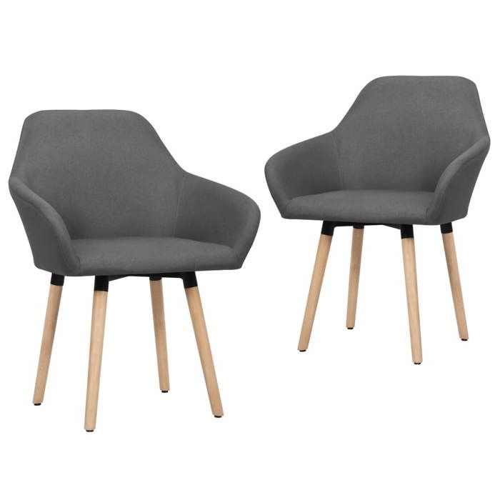Maison Exclusive - Chaises à manger lot de 2 gris foncé tissu