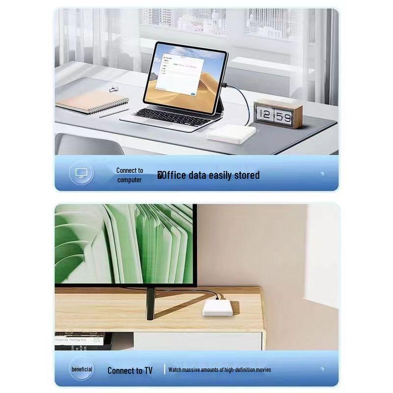 500GB USB 3.0 Portable External Hard Drive with Protective Sleeve and Phone Interface, Compatible with PS5