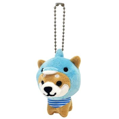 [LamPlanning] [Seria-3] Podróżujący Mameshiba Breloczek Maskotka Łańcuszek Kulkowy Zawieszka do Torebki Uroczy Puszysty Pies Shiba Inu Mameshiba (Delfin)