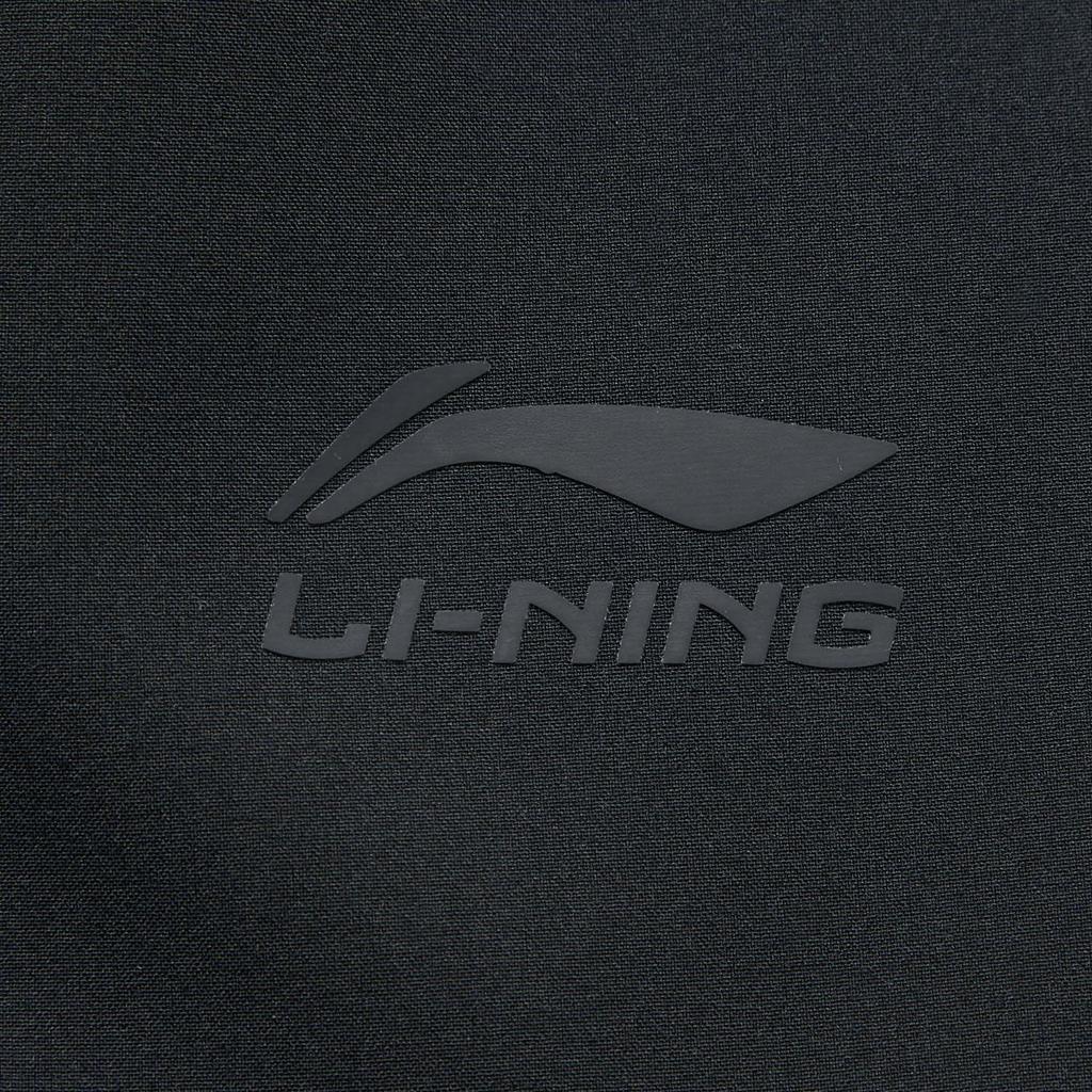 Li Ning Sports Trend Series Loose Fit Cuffed Solid Color Lace-Up Knitted Sweatpants Men Bottoms Black AYKU559-1