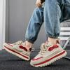Men's Sneakers Platform Casual Shoes  Breathable Low-Top Running Shoes Outdoor Trend Shoe Height Increase Lace-up Men Shoes