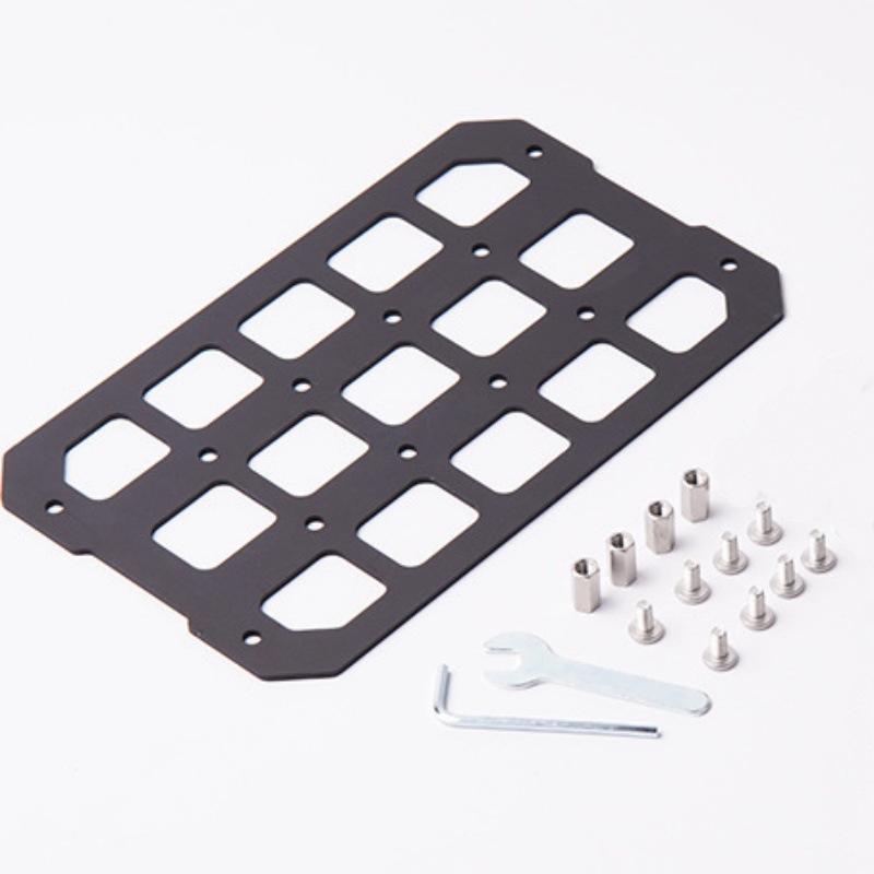 Large-Capacity Tactical Motorcycle Rear Box with Molle-Compatible Mounting Panel