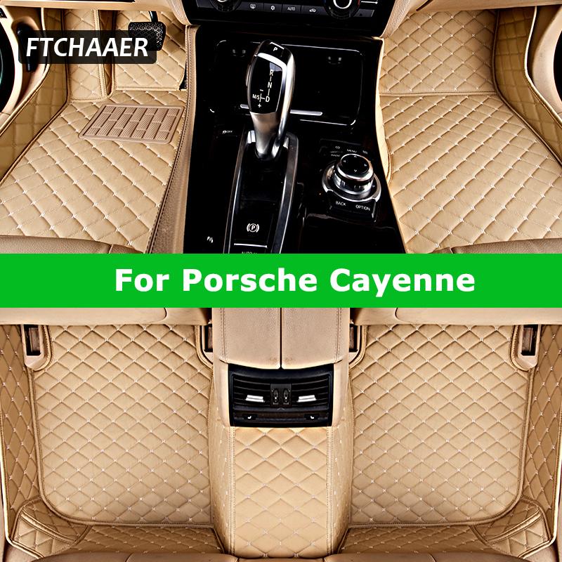 Tapis de sol personnalisés FTCHAAER pour Porsche Cayenne Tapis de voiture pour pied Accessoire de voiture