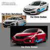 For Honda Civic 10th 2016- Car Rearview Side Mirror Cover Wing Cap Sticker Exterior Door Rear View Case Trim Carbon Fiber