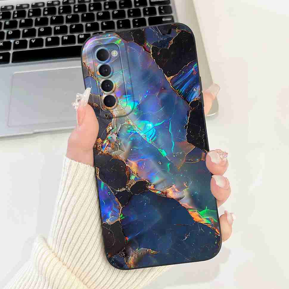 Pentru Oppo Reno 4 Pro 4G 6.55" Huse Pictură la Modă Husa Moale din Silicon Pentru Reno 4 Pro 4PRO CPH2109 Huse de Telefon Luxoase cu Flori