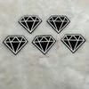 Cartoon Diamond Iron-On Patches - Perfect for DIY Clothing, Hats, and Backpacks - Black & White Embroidery Kits with Patterns