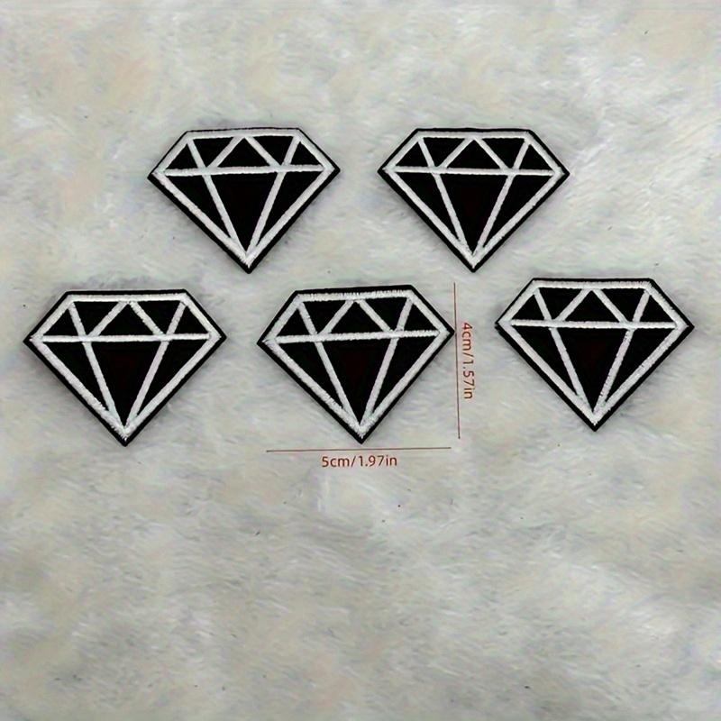 Cartoon Diamond Iron-On Patches - Perfect for DIY Clothing, Hats, and Backpacks - Black & White Embroidery Kits with Patterns