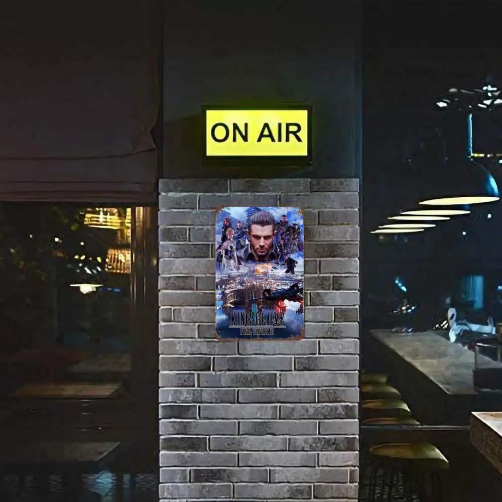 Yoshitaka Amano Final Fantasy VIIs Poster Vintage Blech Metallschild Dekorative Plakette für Pub Bar Man Cave Club Wanddekoration