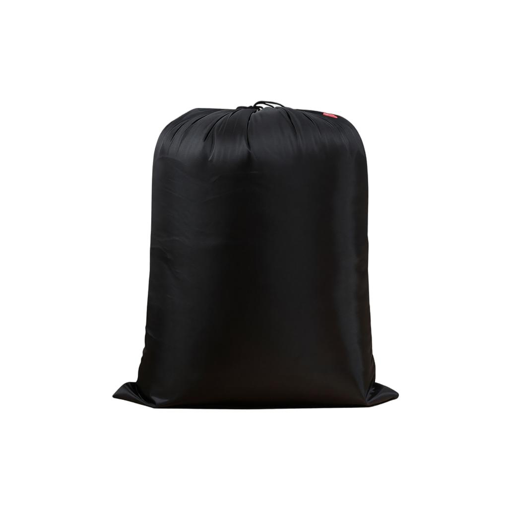 Black Drawstring Storage Bag, Foldable for Travel Home