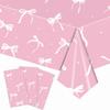 Disposable Table Cover Bow Birthday Theme Tablecloth Cute Table Clothes  Party Decorations