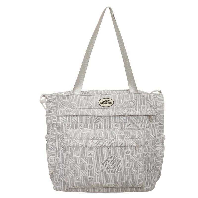 Large Capacity Canvas Bag Soft Material Trendy Tote Bag Street Style Crossbody Bag